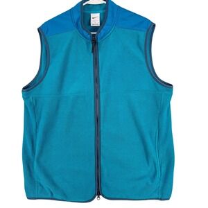 Nike Victory Vest‎ Mens Large Blue Fleece Therma-FIT Full Zip Golf DA2905-367
